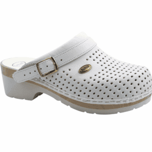 Scholl fehér női fa klumpa - Clog S/Comf. B/S CE